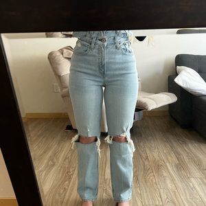 Abercrombie 90s straight ultra high ride jeans